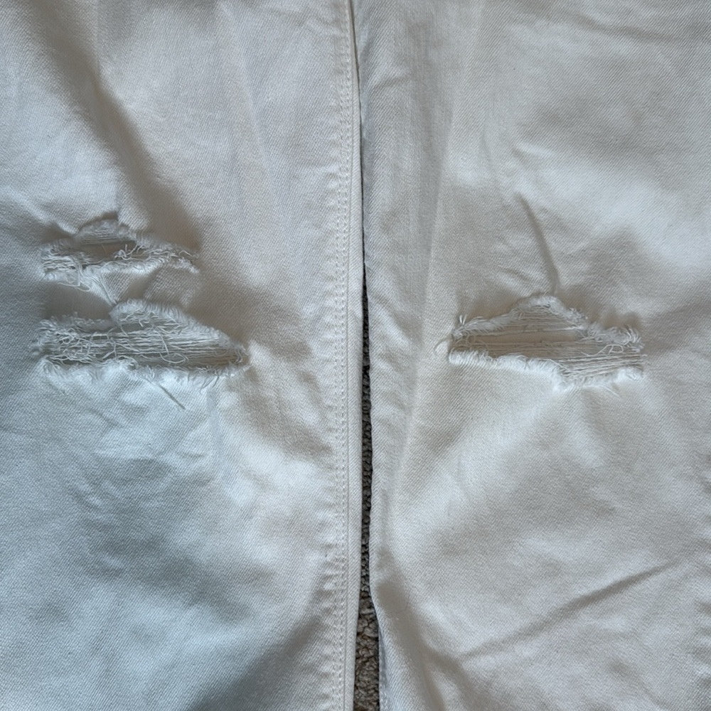 White House Black Market slim crop white pants sz 10 - Picture 5 of 6